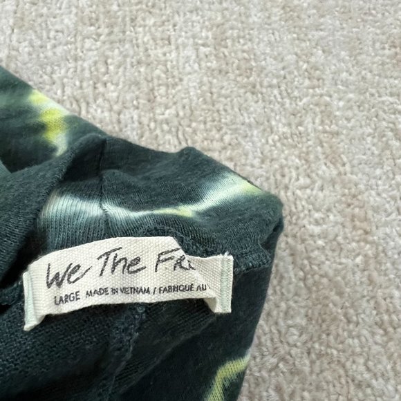 Free People We The Free Tie Dye Knit Turtleneck Long Sleeve Top L - Picture 4 of 9
